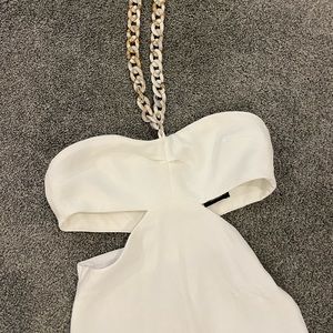 Zara White Chain Dress size S. Worn once.